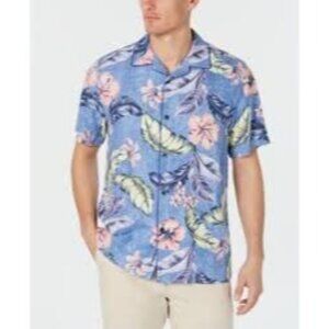 Tommy Bahaman Silk Men's Big & Tall Maeva Beach Island Zone Camp Hawaiian Shirt
